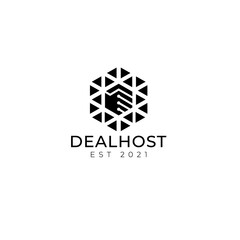 deal hosting logo design illustration