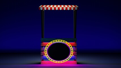 Barraquinha de feira neon