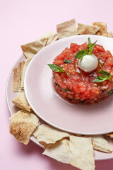 Tomato Carpaccio Salad with Mozzarella and Basil