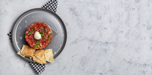 Tomato Carpaccio Salad with Mozzarella and Basil
