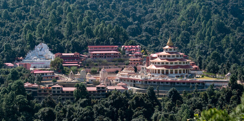 Dol Ashram in the backdrop of beautiful mountains