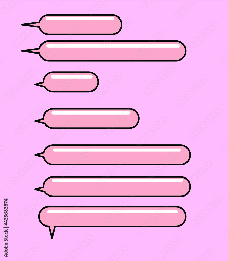 Poster Bubble message icons for chat. Vector design template for messenger UI.