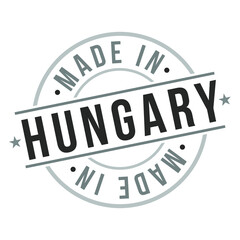 Made In Hungary Stamp Logo Icon Symbol Design. Seal Badge National Product Vector.