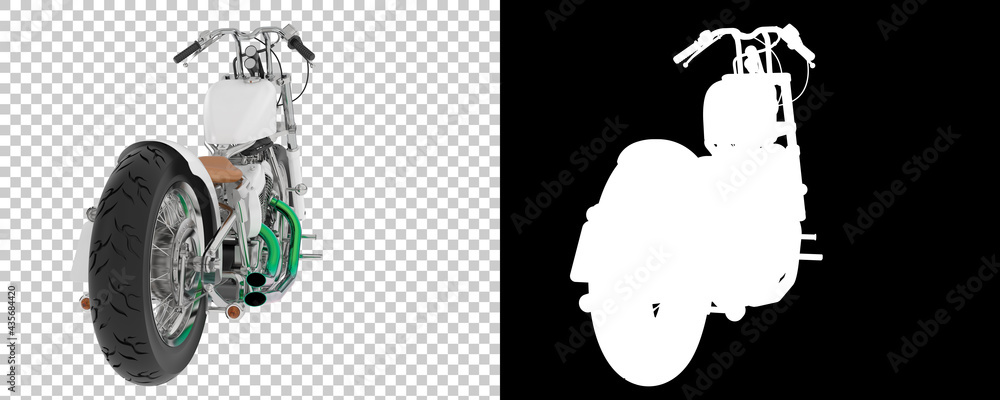 Poster chopper isolated on background with mask. 3d rendering - illustration