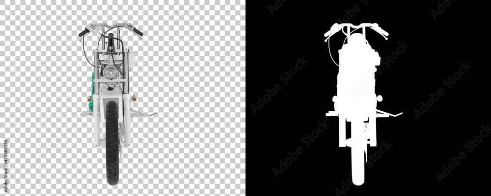 Poster chopper isolated on background with mask. 3d rendering - illustration