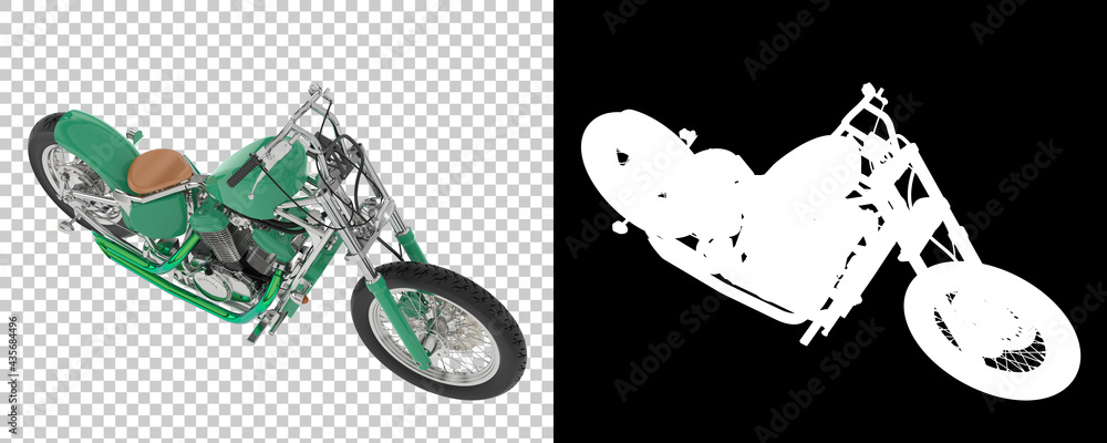 Poster chopper isolated on background with mask. 3d rendering - illustration