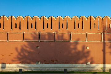 Fragment of the fortress wall of the Donskoy Monastery in Moscow
