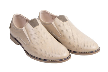 mens classic leather shoes isolated on white background