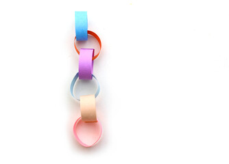 colorful chain papers; string