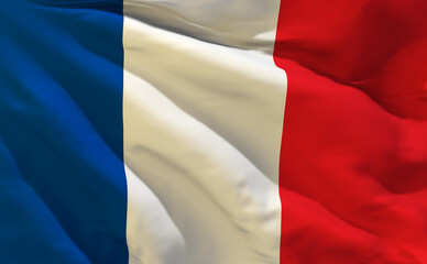 French National Flag background (3D Redner)