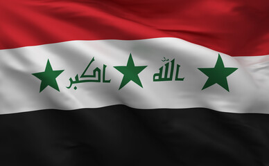 Abstract 3D Iraqi Flag (3D Render)