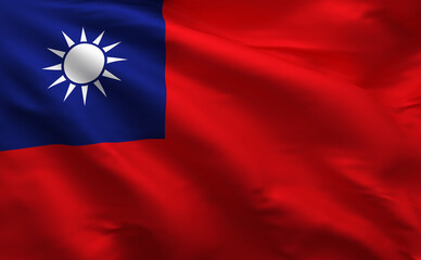 Taiwan Abstract 3D Flag (3D Render)