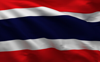 Thailand 3D Flag (3D Render)