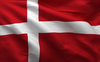 3D Denmark Flag background (3D Render)