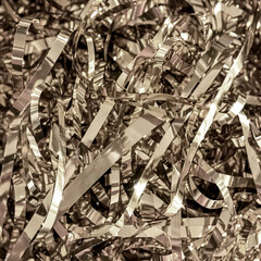 Shiny Metallic Champagne Gold Tinsel Texture