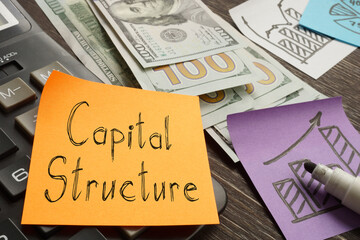 Capital Structure is shown on the business photo using the text