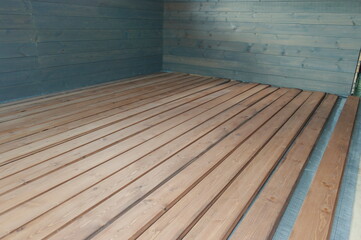 the floor board is covered with a tint oil for the floor