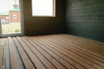 the floor board is covered with a tint oil for the floor