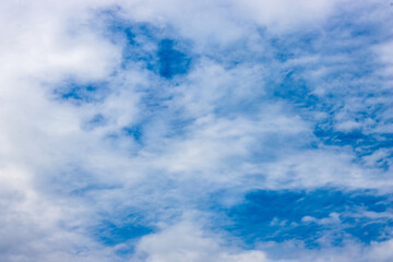 Blue sky with white clouds
