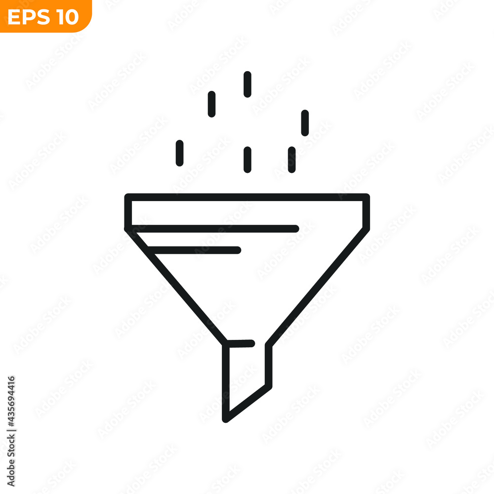 Poster funnel data filter icon symbol template for graphic and web design collection logo vector illustrati