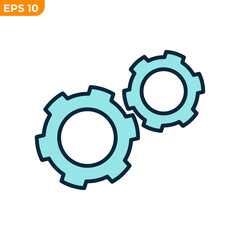 processing gear setting icon symbol template for graphic and web design collection logo vector illustration