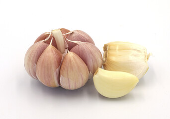 Garlic isolated on white background