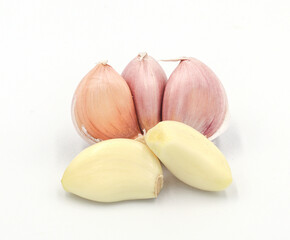Garlic isolated on white background
