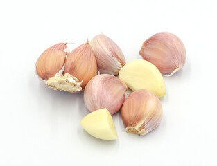 Garlic isolated on white background