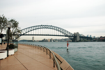 Sydney Harbour Bridge spanning Sydney Harbour, NSW, Australia