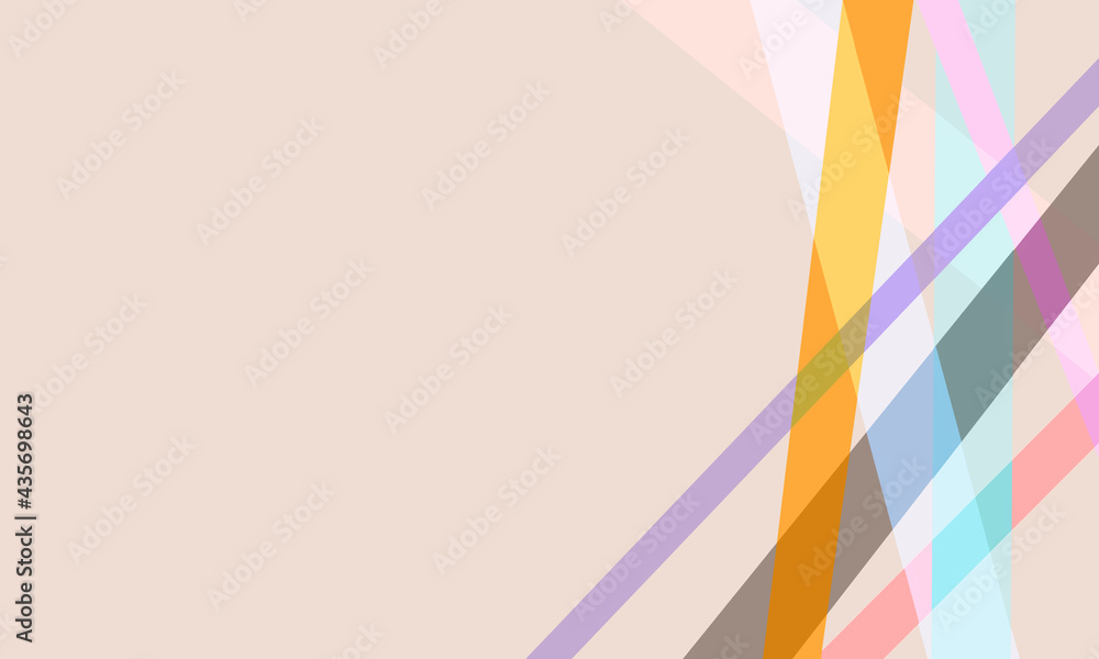 Poster abstract colorful pastel cross line strip transparent overlay with space for text for background, pr