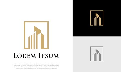 Real Estate Logo. Luxury Logo. Construction Architecture Building Logo Design Template Element	