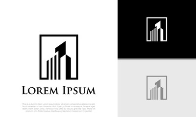 Real Estate Logo. Luxury Logo. Construction Architecture Building Logo Design Template Element	