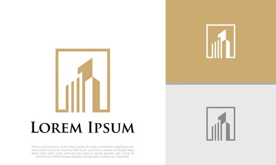 Real Estate Logo. Luxury Logo. Construction Architecture Building Logo Design Template Element	