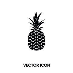 Pineapple vector icon. Modern, simple flat vector illustration for website or mobile app.Ananas symbol, logo illustration. Pixel perfect vector graphics	