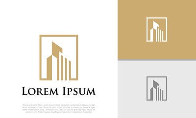 Real Estate Logo. Luxury Logo. Construction Architecture Building Logo Design Template Element	