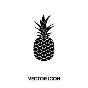Pineapple vector icon. Modern, simple flat vector illustration for website or mobile app.Ananas symbol, logo illustration. Pixel perfect vector graphics	