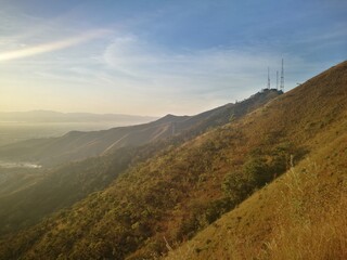 Photograph of a beautiful mountain landscape overlooking the San Diego Valley, Valencia, Venezuela.