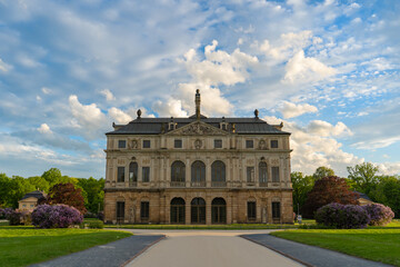 The baroque Palais in the park "Großer Garten" in Dresden.	