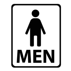 A man toilet symbol.
Icon for the male restroom.
Vector Design Eps 10.