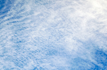 Beautiful fluffy clouds against the blue sky