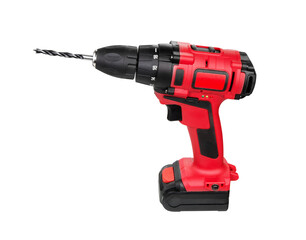 Electric drill or screwdriver. - obrazy, fototapety, plakaty