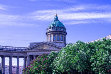 Obraz premium Saint Petersburg, Russia, May 22, 2021, Kazan Cathedral.