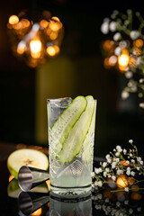 Cocktails in a fashionable restaurant
