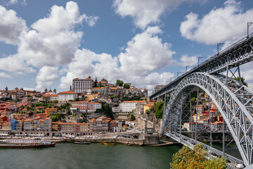 Dom Luís I Bridge - double-deck metal arch bridge that spans the River Douro between the cities of...