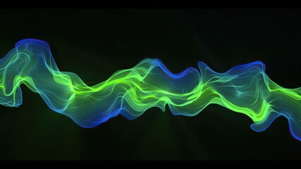 Abstract Digital Wave And Smoke Flow Background