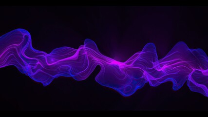 Abstract Digital Wave And Smoke Flow Background