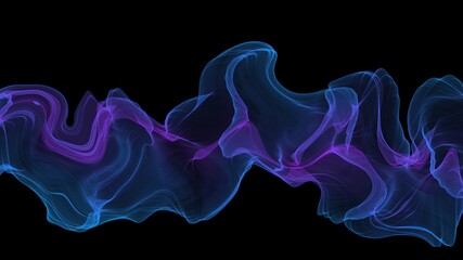 Abstract Digital Wave And Smoke Flow Background