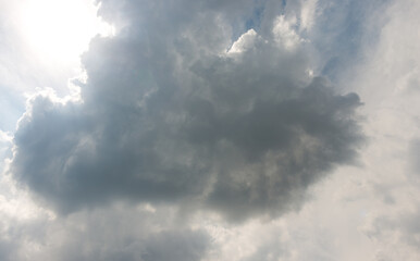 storm clouds with sun peeking through