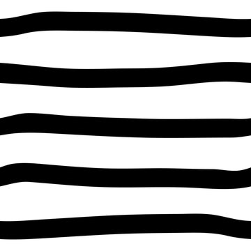 Black and white seamless  stripes background. Hand drawn stripes pattern. Vector striped wallpaper.