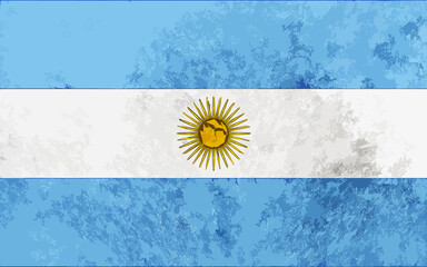 Bandera Argentina Vector AI (EPS 10) y JPEG - obrazy, fototapety, plakaty